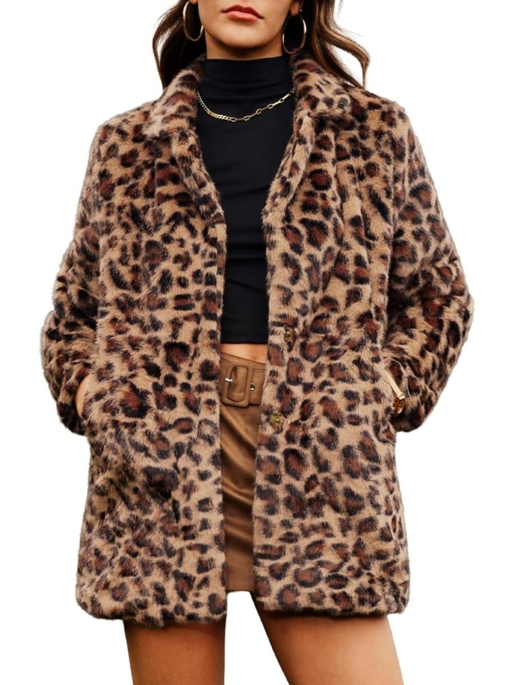 Faux Fur Long Winter Coat for Women | Fluffy Elegant Casual Outerwear